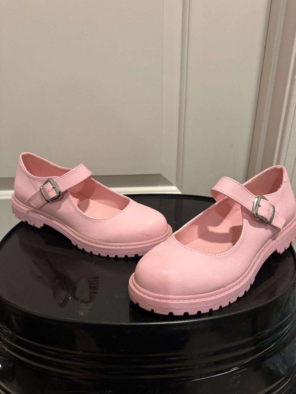 Pink Mary Jane Platform Shoes
